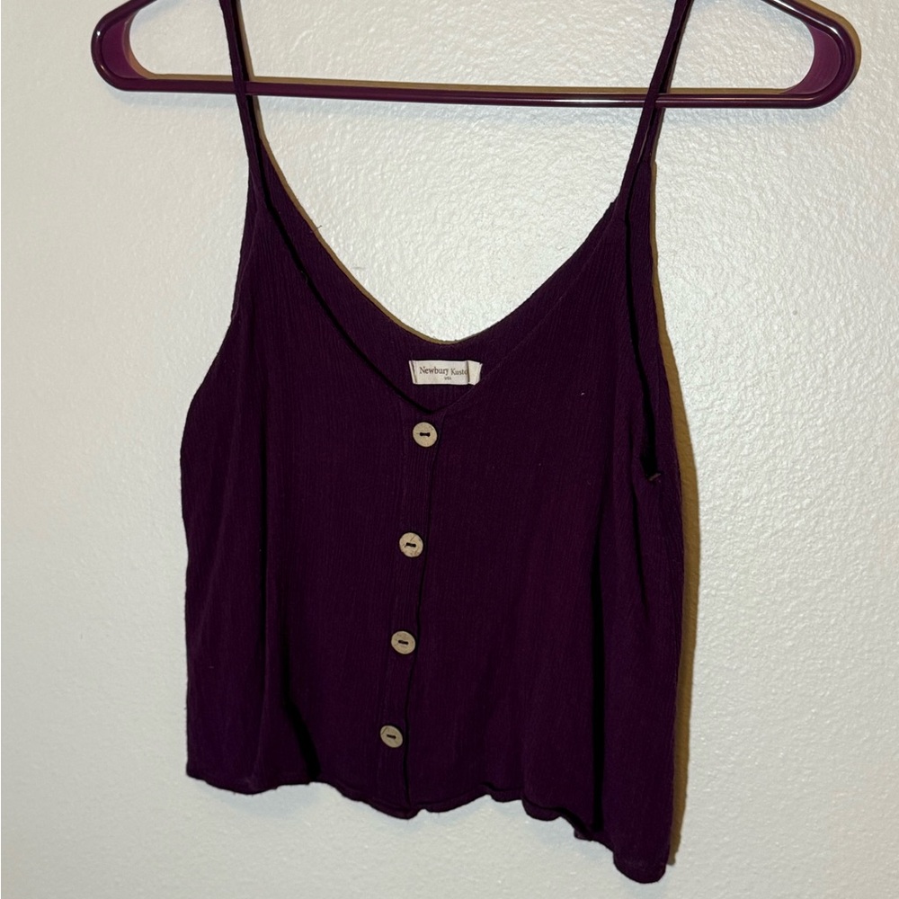 Newbury Kustom Deep Purple Camisole with Buttons